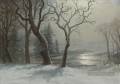 WINTER IN YOSEMITE American Albert Bierstadt snow landscape